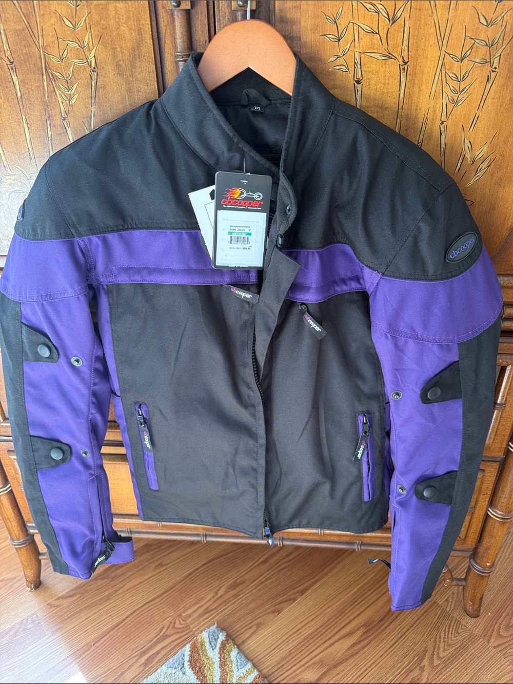 Joe Rocket Black and Purple Sport Motorcycle Jacket
